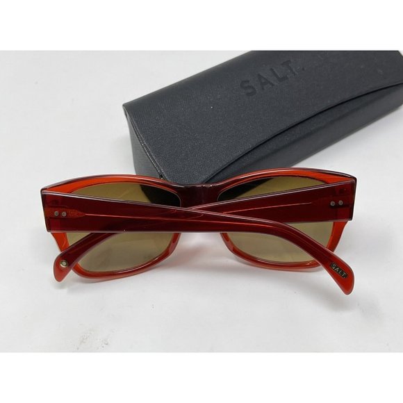 Salt Optics Hixon Persimmon Polarized Sunglasses Handcrafted Japan Excellent Con main image 4